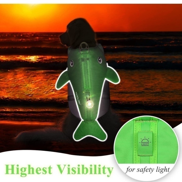 DOG Life Vest Bright Green - Picture 7 of 9